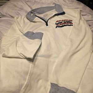 Marvel White and Gray Quarter-Zip Sweatshirt 14